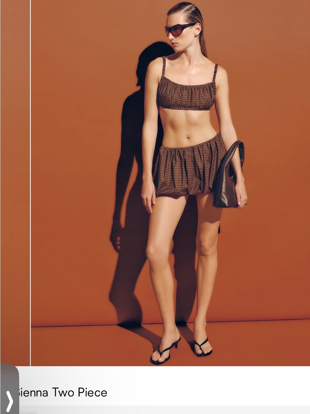 Reformation Sienna Two Piece Brown - Size XS